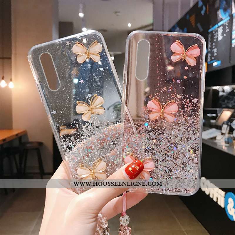 Coque Xiaomi Mi Note 10 Silicone Protection Étui Personnalité Fluide Doux Papillon Net Rouge Verte