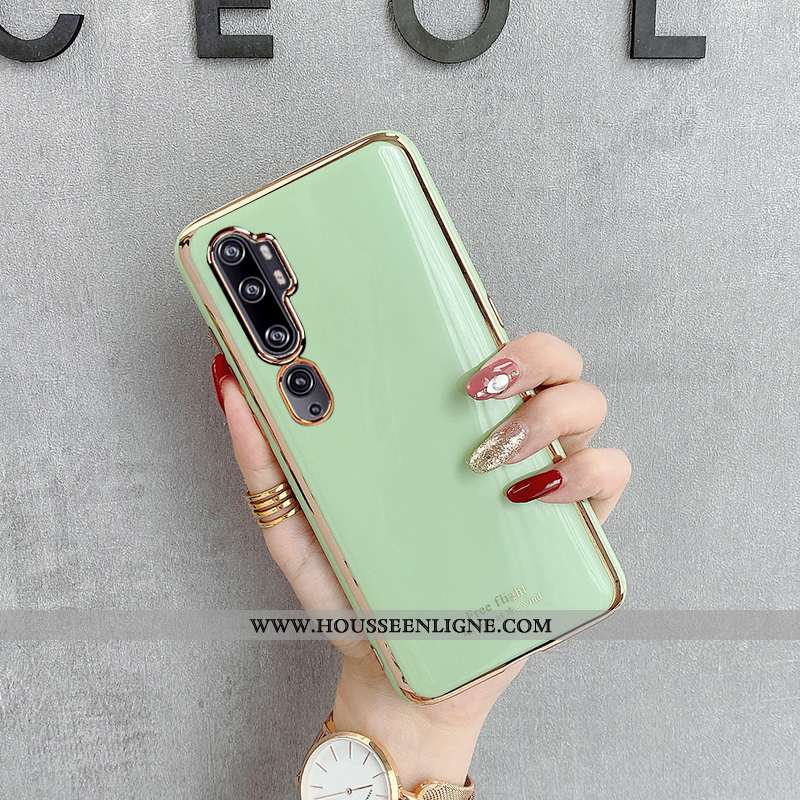 Coque Xiaomi Mi Note 10 Silicone Tendance Fluide Doux Modèle Fleurie Petit Téléphone Portable Jeunes
