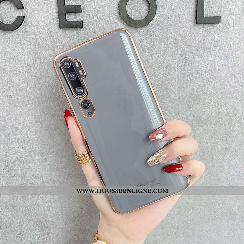 Coque Xiaomi Mi Note 10 Silicone Tendance Fluide Doux Modèle Fleurie Petit Téléphone Portable Jeunes