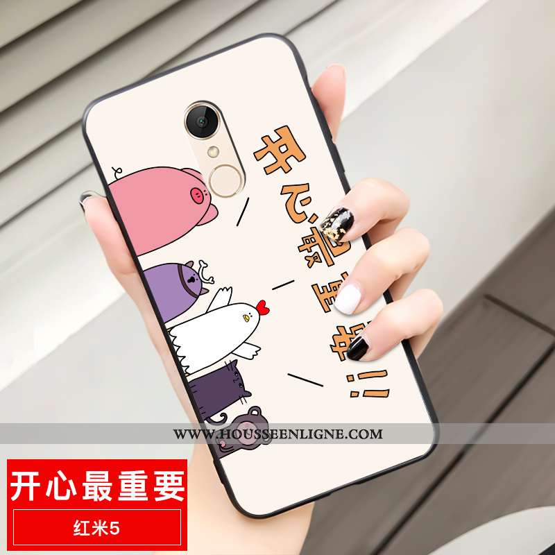 Coque Xiaomi Redmi 5 Silicone Délavé En Daim Nouveau Fluide Doux Net Rouge Créatif Incassable Jaune