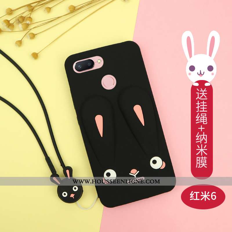 Coque Xiaomi Redmi 6 Charmant Tendance Rouge Petit Net Rouge Silicone Violet
