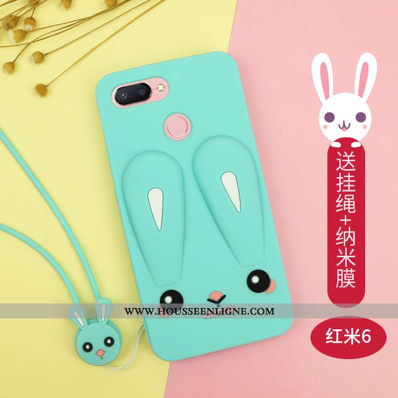 Coque Xiaomi Redmi 6 Charmant Tendance Rouge Petit Net Rouge Silicone Violet