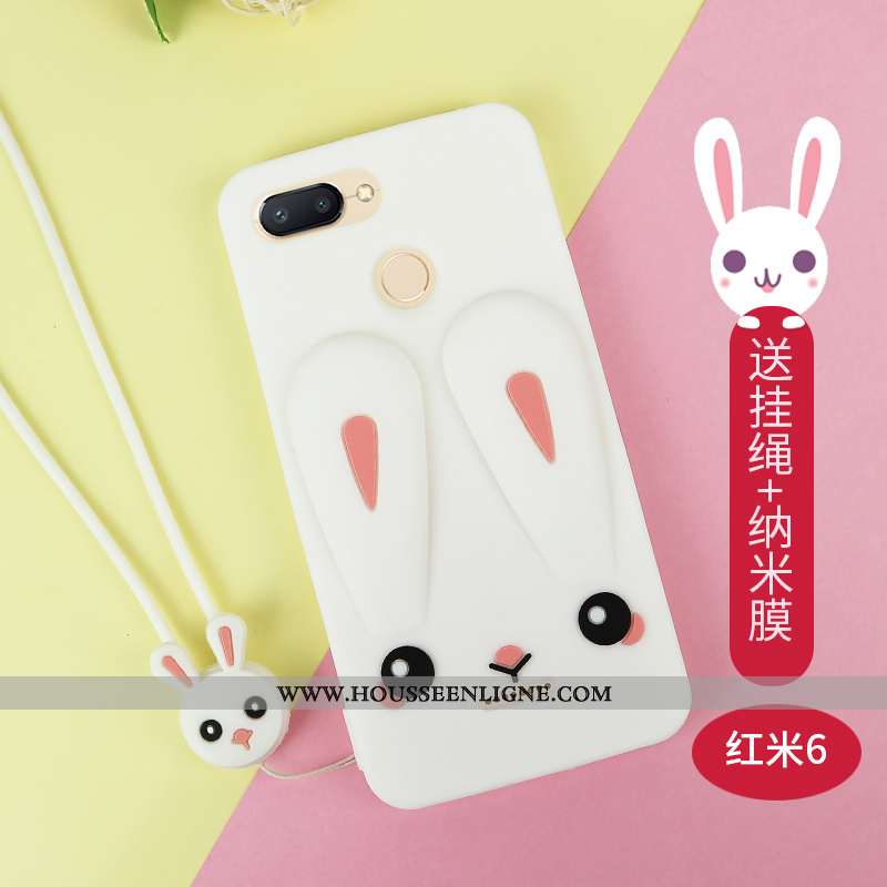Coque Xiaomi Redmi 6 Charmant Tendance Rouge Petit Net Rouge Silicone Violet