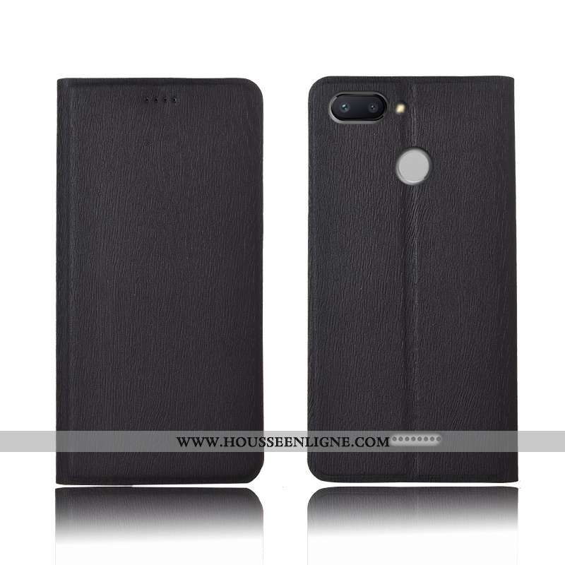 Coque Xiaomi Redmi 6 Cuir Modèle Fleurie Tout Compris Fluide Doux Incassable Téléphone Portable Bleu