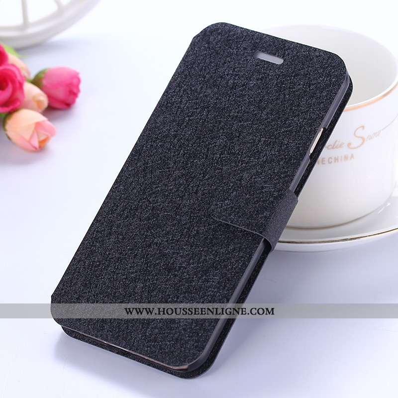 Coque Xiaomi Redmi 6 Cuir Protection Blanc Délavé En Daim Difficile Étui Blanche