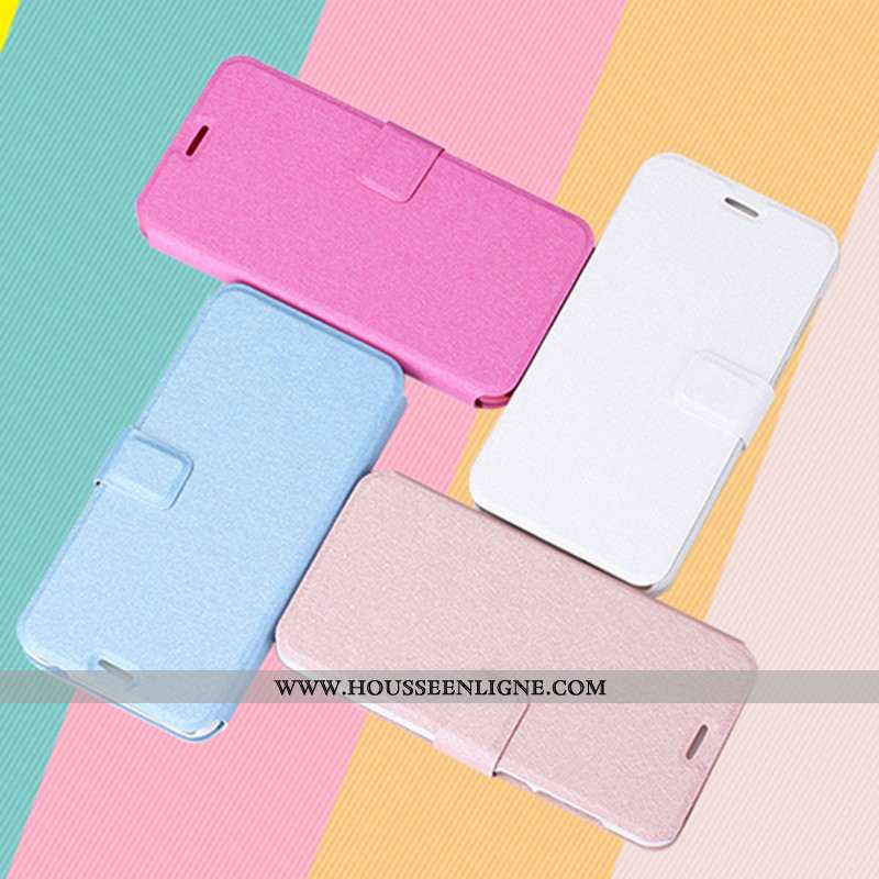 Coque Xiaomi Redmi 6 Cuir Protection Blanc Délavé En Daim Difficile Étui Blanche