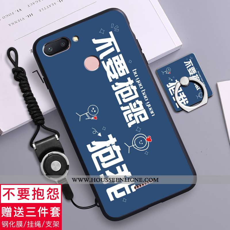 Coque Xiaomi Redmi 6 Délavé En Daim Personnalité Téléphone Portable Simple Créatif Jaune Silicone