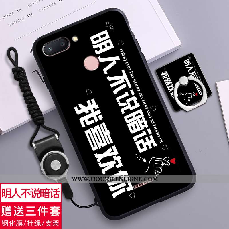 Coque Xiaomi Redmi 6 Délavé En Daim Personnalité Téléphone Portable Simple Créatif Jaune Silicone