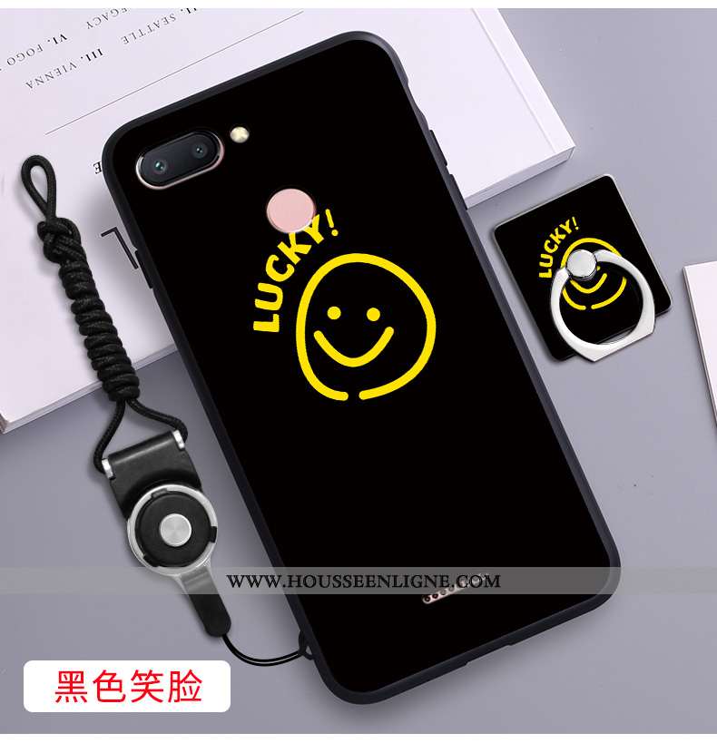Coque Xiaomi Redmi 6 Délavé En Daim Personnalité Téléphone Portable Simple Créatif Jaune Silicone