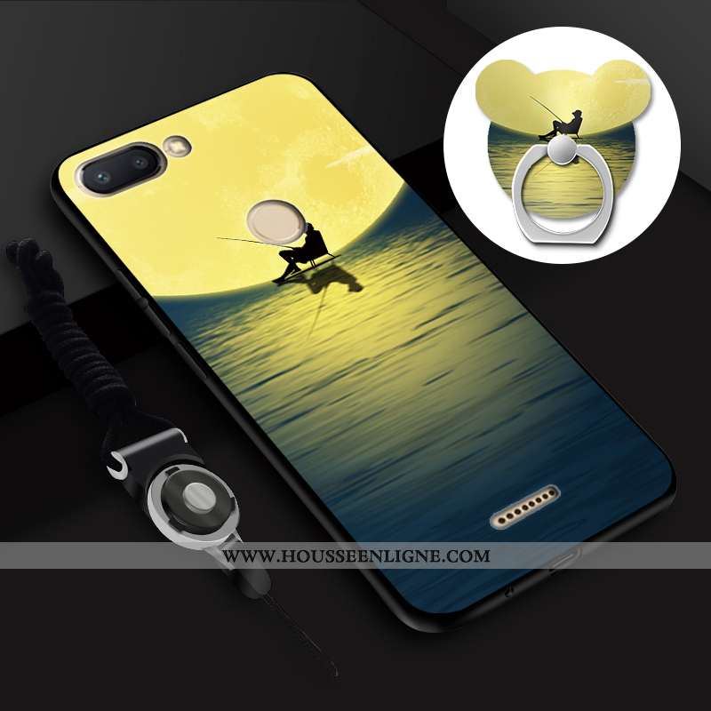 Coque Xiaomi Redmi 6 Fluide Doux Mode Incassable Tout Compris Jaune Rouge Ornements Suspendus