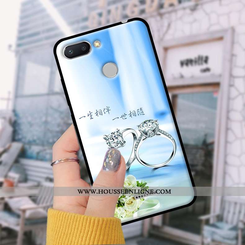 Coque Xiaomi Redmi 6 Fluide Doux Protection Tempérer Rouge Étui Petit Tendance Bleu
