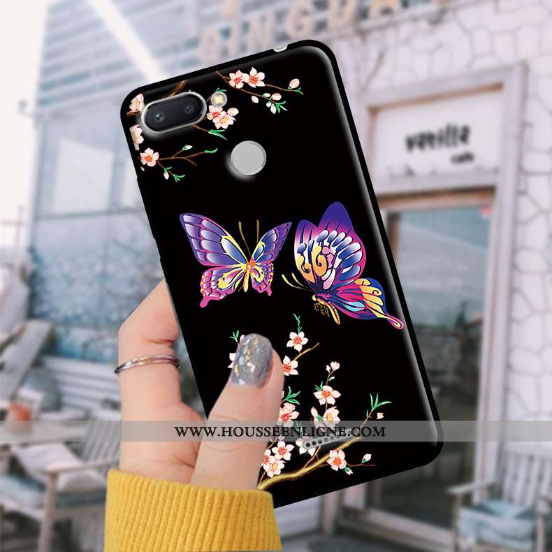 Coque Xiaomi Redmi 6 Fluide Doux Protection Tempérer Rouge Étui Petit Tendance Bleu