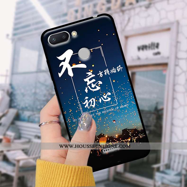 Coque Xiaomi Redmi 6 Fluide Doux Protection Tempérer Rouge Étui Petit Tendance Bleu