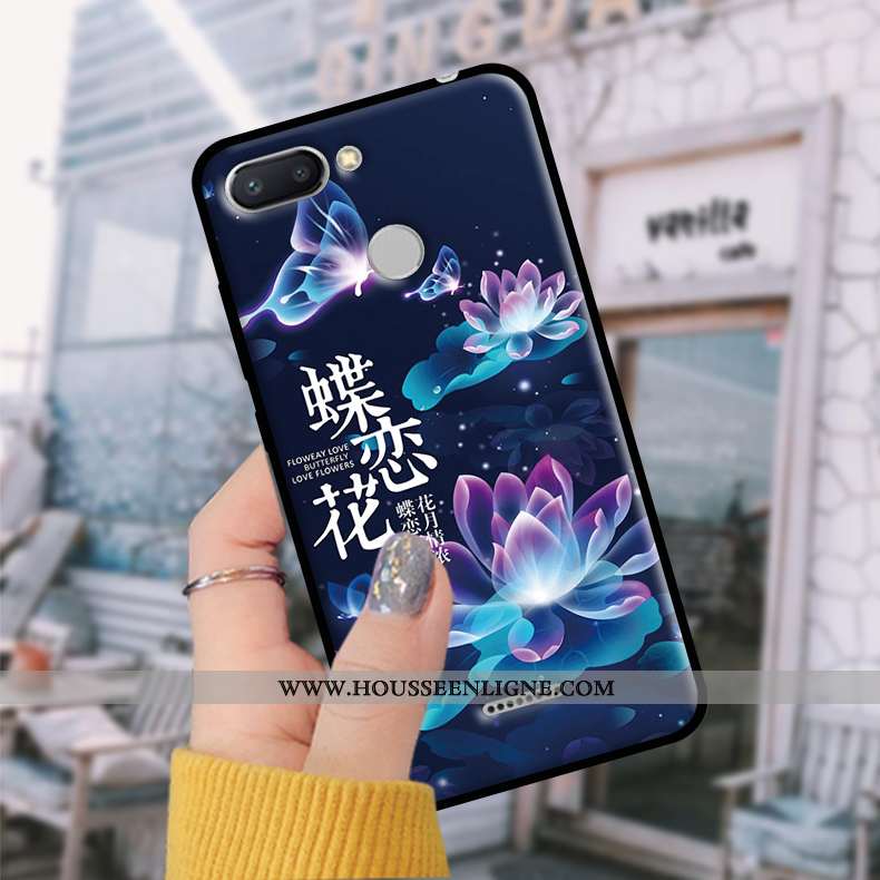 Coque Xiaomi Redmi 6 Fluide Doux Protection Tempérer Rouge Étui Petit Tendance Bleu