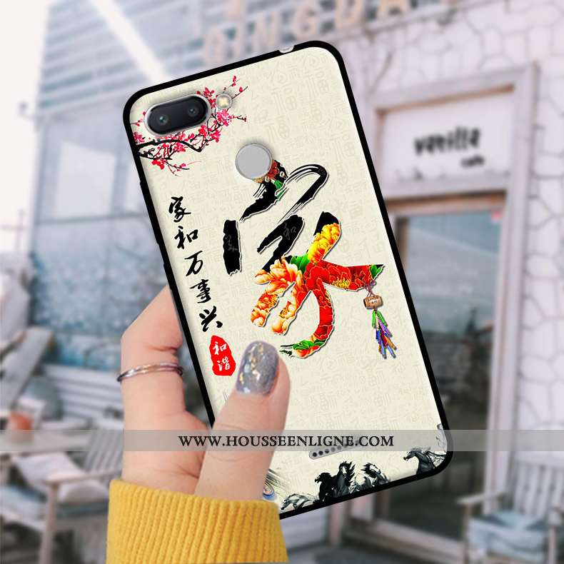 Coque Xiaomi Redmi 6 Fluide Doux Protection Tempérer Rouge Étui Petit Tendance Bleu