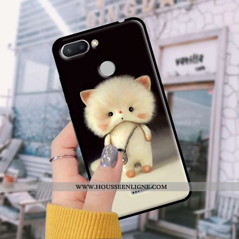 Coque Xiaomi Redmi 6 Fluide Doux Protection Tempérer Rouge Étui Petit Tendance Bleu