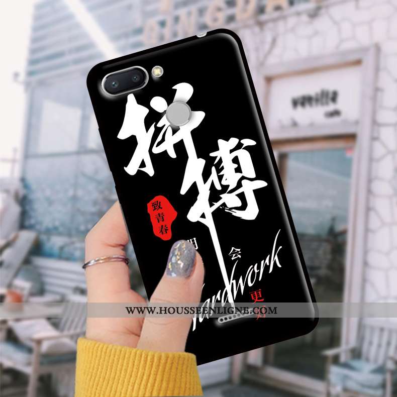 Coque Xiaomi Redmi 6 Fluide Doux Protection Tempérer Rouge Étui Petit Tendance Bleu