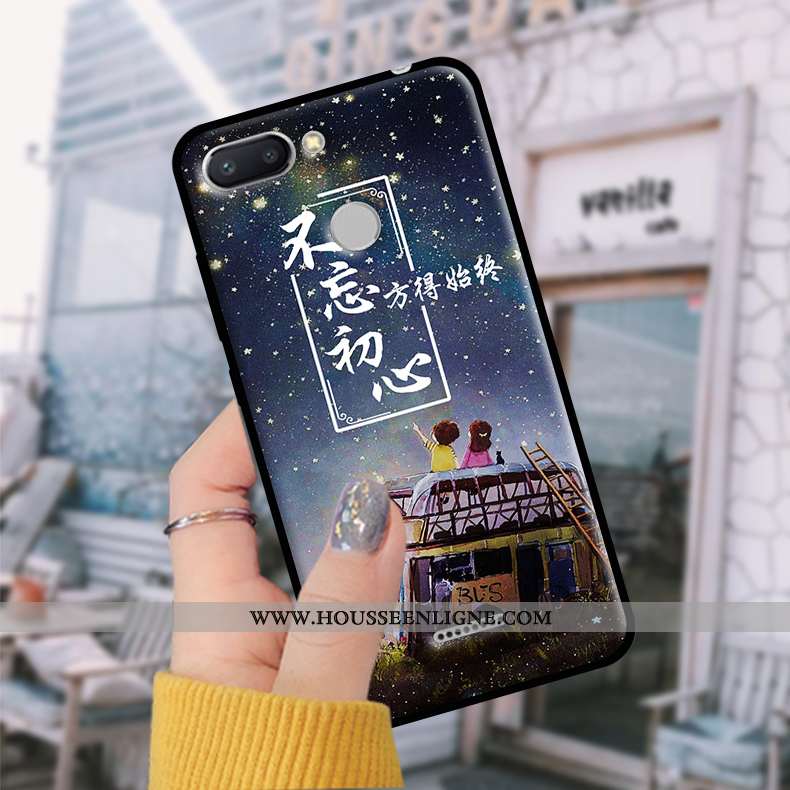Coque Xiaomi Redmi 6 Fluide Doux Protection Tempérer Rouge Étui Petit Tendance Bleu