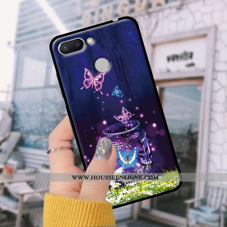 Coque Xiaomi Redmi 6 Fluide Doux Protection Tempérer Rouge Étui Petit Tendance Bleu