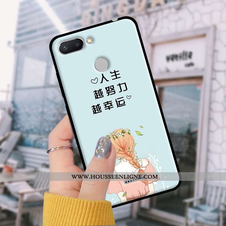 Coque Xiaomi Redmi 6 Fluide Doux Protection Tempérer Rouge Étui Petit Tendance Bleu