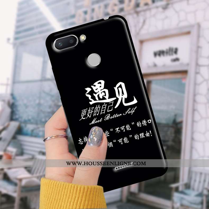 Coque Xiaomi Redmi 6 Fluide Doux Protection Tempérer Rouge Étui Petit Tendance Bleu