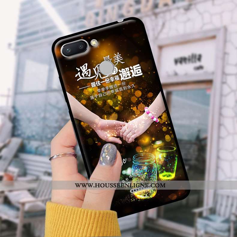 Coque Xiaomi Redmi 6 Fluide Doux Protection Tempérer Rouge Étui Petit Tendance Bleu
