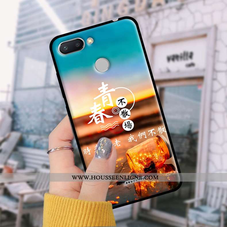 Coque Xiaomi Redmi 6 Fluide Doux Protection Tempérer Rouge Étui Petit Tendance Bleu