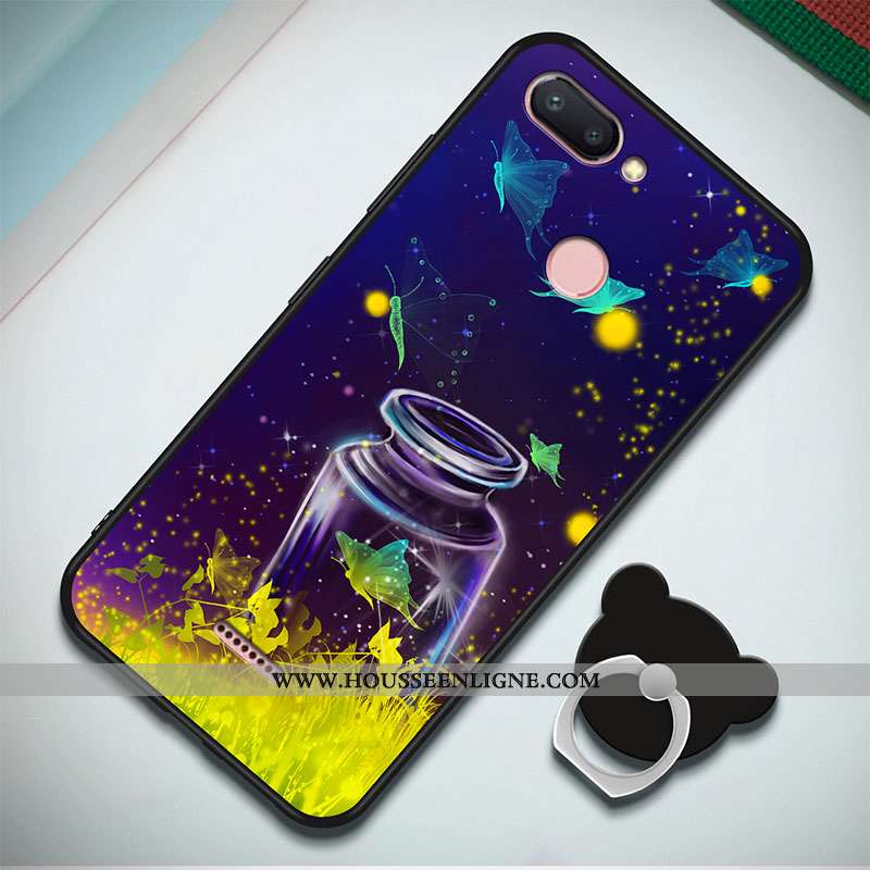 Coque Xiaomi Redmi 6 Fluide Doux Silicone Rouge Simple Étui Incassable Bleu