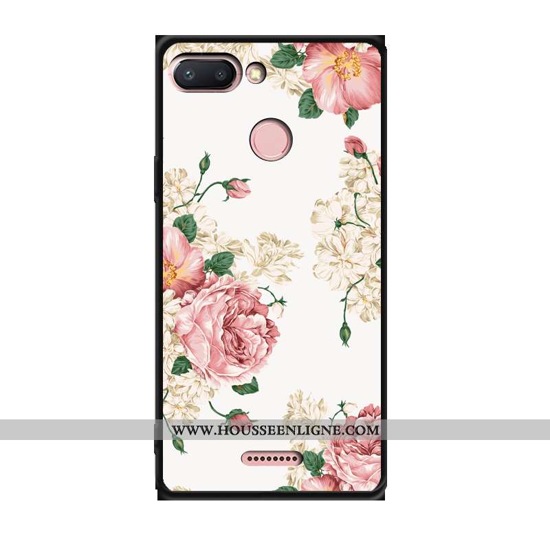 Coque Xiaomi Redmi 6 Fluide Doux Silicone Téléphone Portable Tendance Étui Rose Créatif