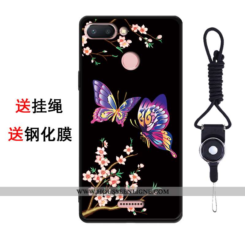 Coque Xiaomi Redmi 6 Fluide Doux Silicone Téléphone Portable Tendance Étui Rose Créatif