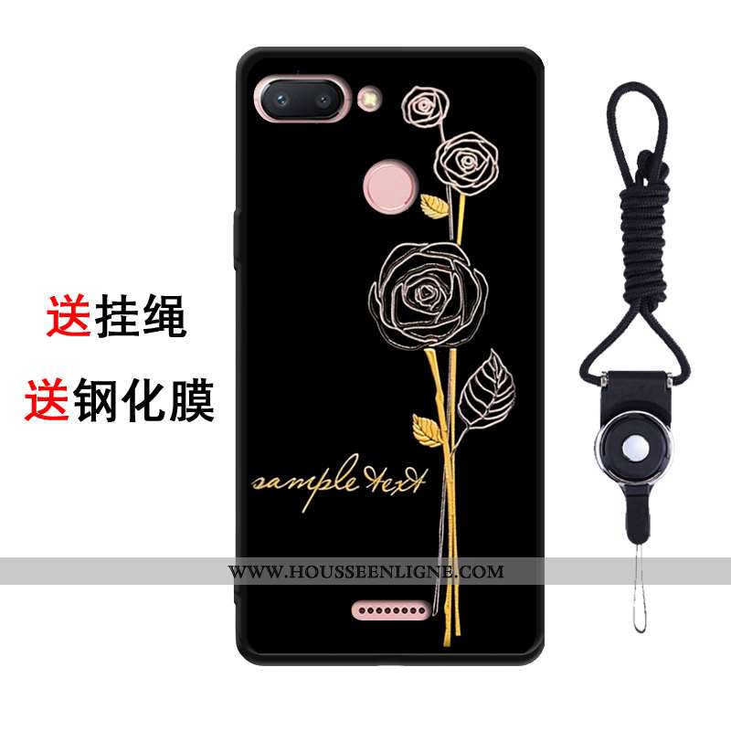 Coque Xiaomi Redmi 6 Fluide Doux Silicone Téléphone Portable Tendance Étui Rose Créatif