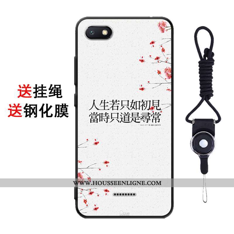 Coque Xiaomi Redmi 6 Fluide Doux Silicone Téléphone Portable Tendance Étui Rose Créatif