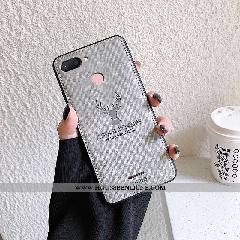 Coque Xiaomi Redmi 6 Personnalité Créatif Modèle Fleurie Simple Tissu Tout Compris Légères Marron