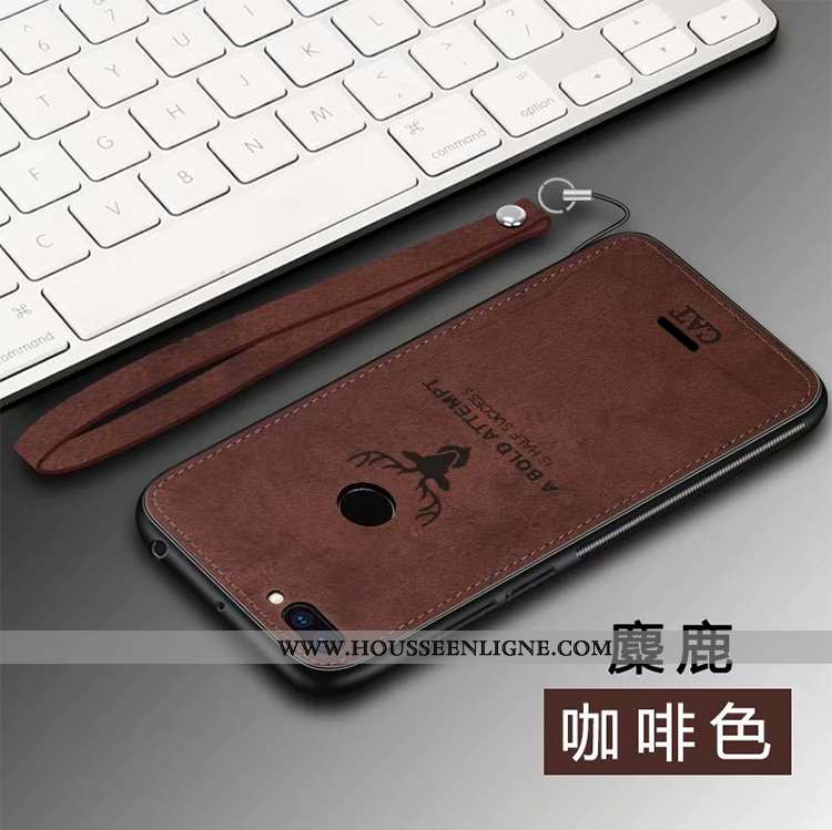 Coque Xiaomi Redmi 6 Protection Personnalité Silicone Tissu Petit Modèle Fleurie Net Rouge Gris