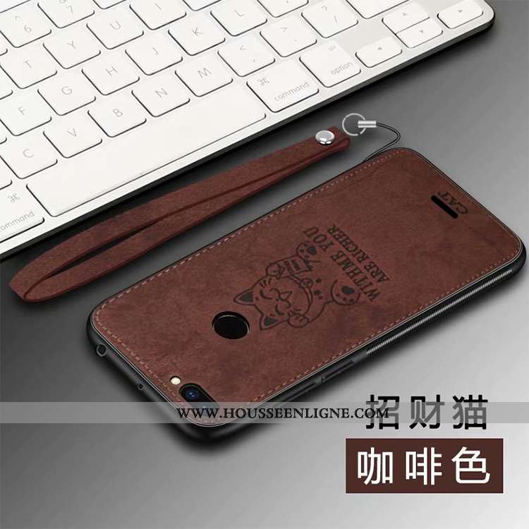 Coque Xiaomi Redmi 6 Protection Personnalité Silicone Tissu Petit Modèle Fleurie Net Rouge Gris