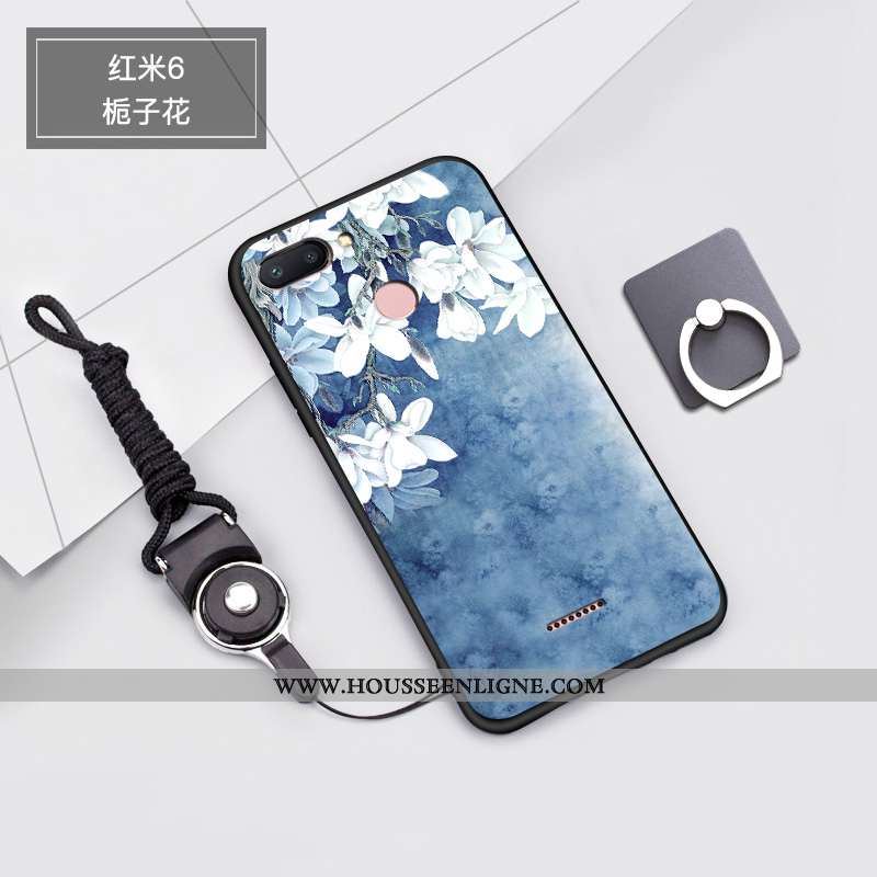 Coque Xiaomi Redmi 6 Tendance Fluide Doux Créatif Dessin Animé Petit Rouge Net Rouge Rose