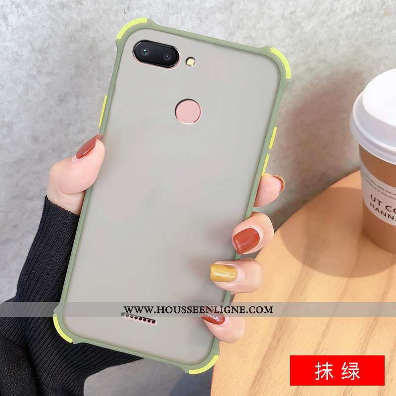 Coque Xiaomi Redmi 6 Transparent Délavé En Daim Amoureux Petit Silicone Étui Noir