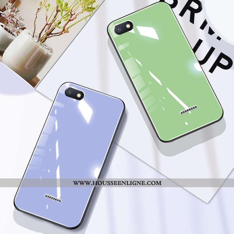 Coque Xiaomi Redmi 6a Créatif Charmant Petit Téléphone Portable Rouge Protection Personnalité Verte