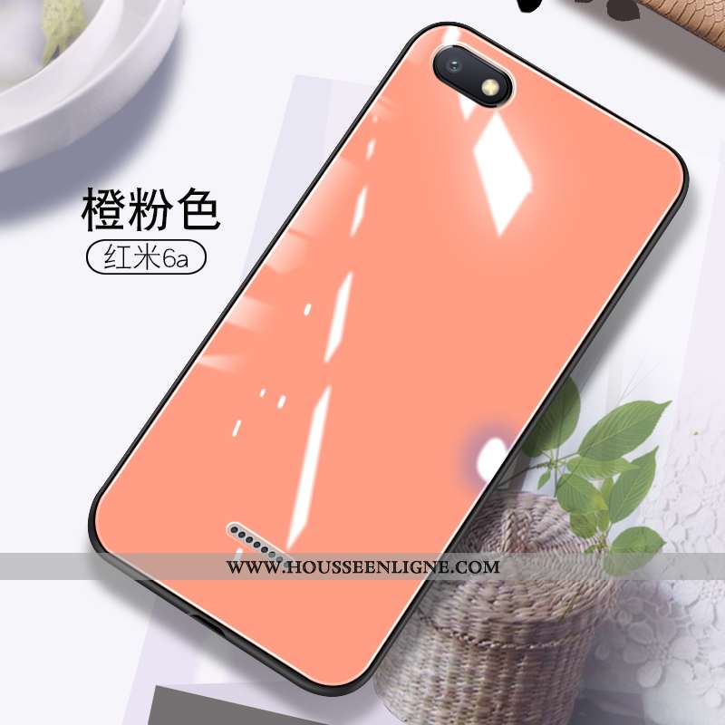 Coque Xiaomi Redmi 6a Créatif Charmant Petit Téléphone Portable Rouge Protection Personnalité Verte