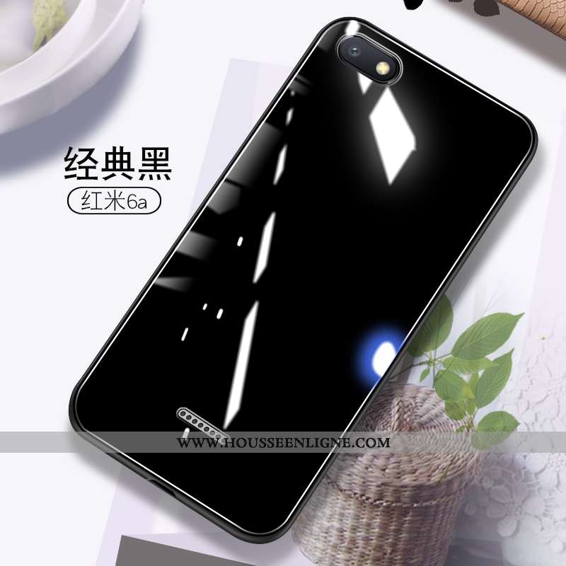 Coque Xiaomi Redmi 6a Créatif Charmant Petit Téléphone Portable Rouge Protection Personnalité Verte