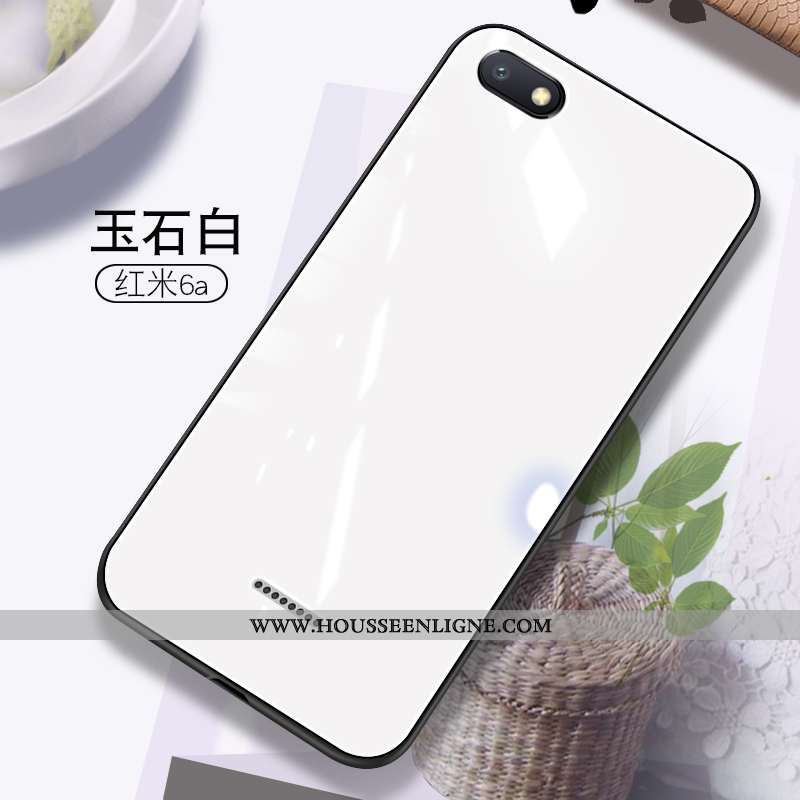 Coque Xiaomi Redmi 6a Créatif Charmant Petit Téléphone Portable Rouge Protection Personnalité Verte