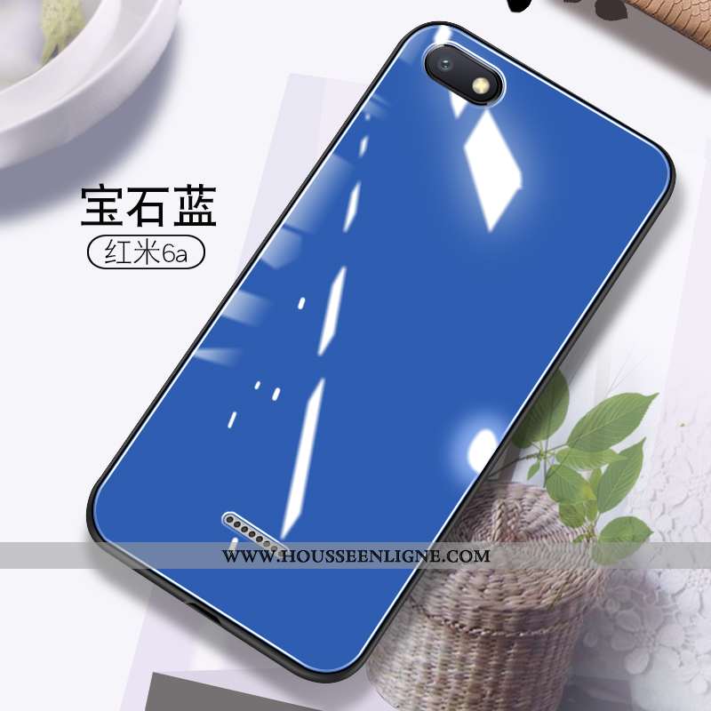 Coque Xiaomi Redmi 6a Créatif Charmant Petit Téléphone Portable Rouge Protection Personnalité Verte