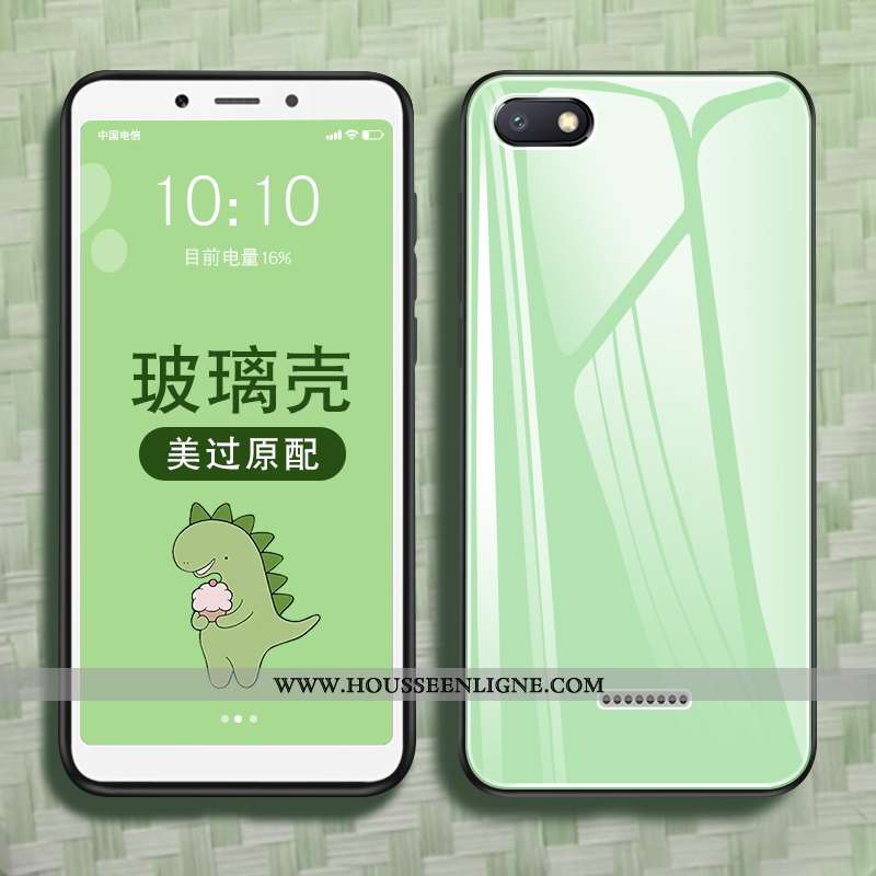 Coque Xiaomi Redmi 6a Créatif Charmant Petit Téléphone Portable Rouge Protection Personnalité Verte