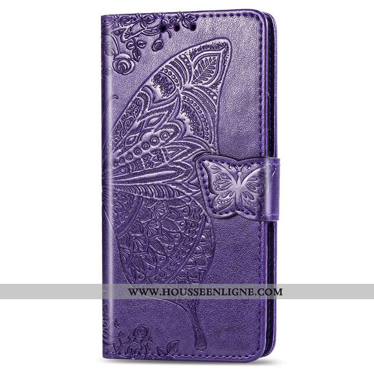 Coque Xiaomi Redmi 6a Cuir Protection Carte Support Bleu Étui Clamshell