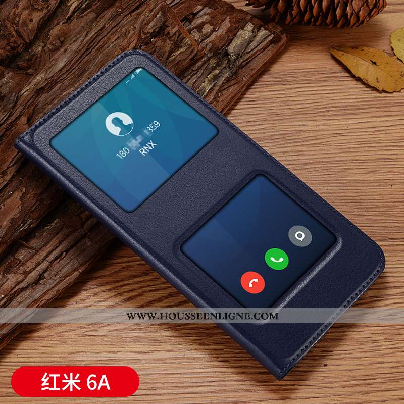 Coque Xiaomi Redmi 6a Cuir Protection Nouveau Téléphone Portable Incassable Personnalité Rose