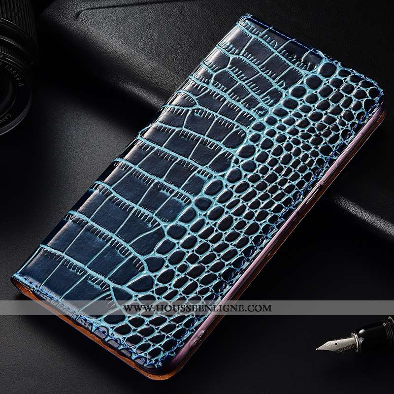 Coque Xiaomi Redmi 6a Cuir Véritable Cuir Modèle Fleurie Petit Protection Téléphone Portable Étui Bl