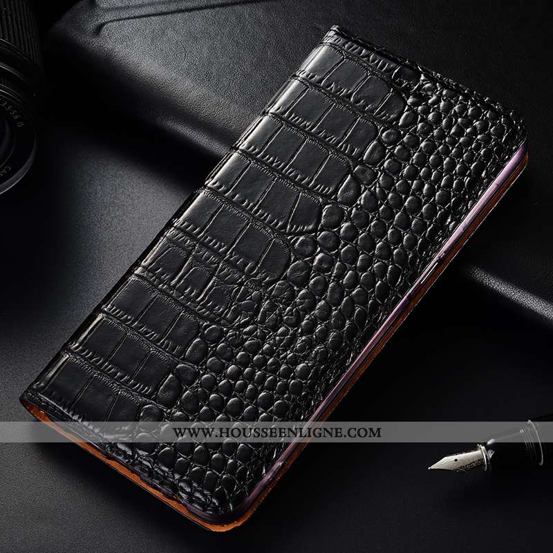 Coque Xiaomi Redmi 6a Cuir Véritable Cuir Modèle Fleurie Petit Protection Téléphone Portable Étui Bl