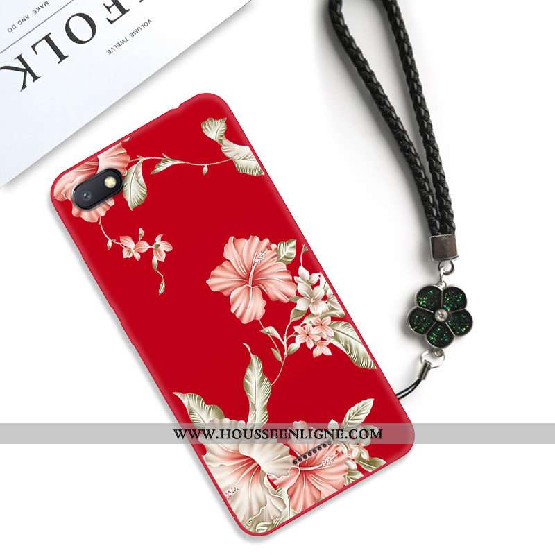Coque Xiaomi Redmi 6a Personnalité Créatif Fluide Doux Silicone Petit Dentelle Art Noir