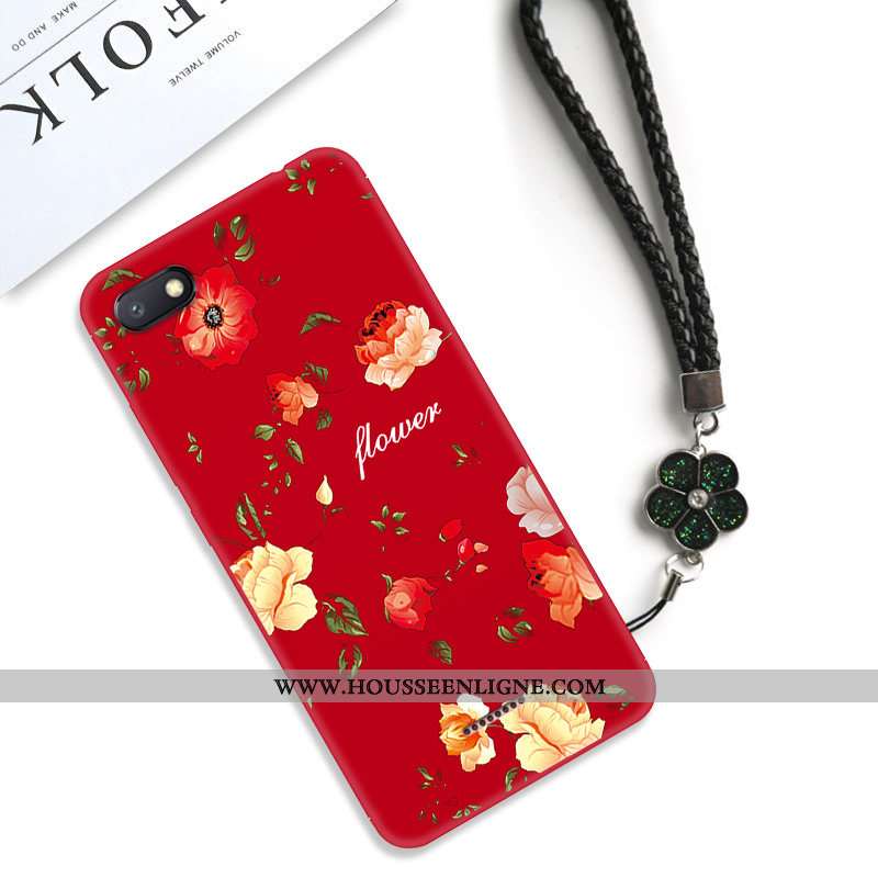 Coque Xiaomi Redmi 6a Personnalité Créatif Fluide Doux Silicone Petit Dentelle Art Noir