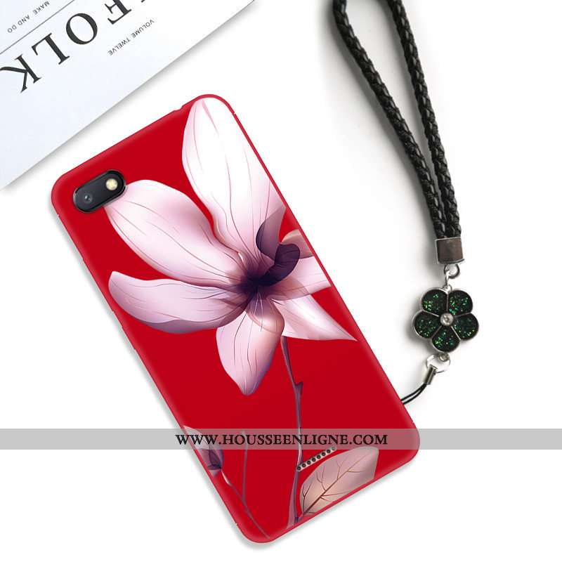 Coque Xiaomi Redmi 6a Personnalité Créatif Fluide Doux Silicone Petit Dentelle Art Noir